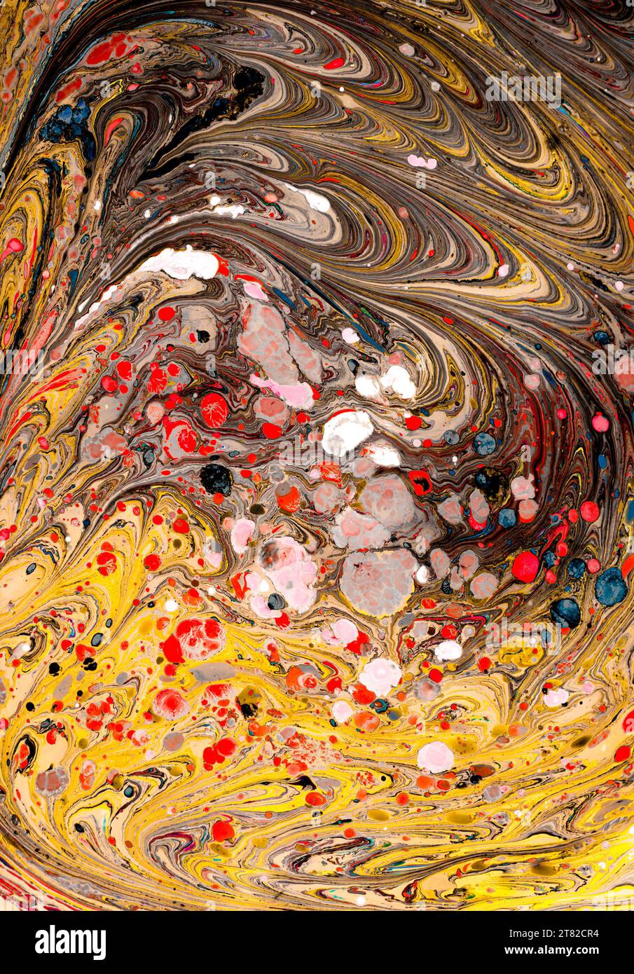 Traditional Ottoman Turkish abstract marbling art patterns as ...