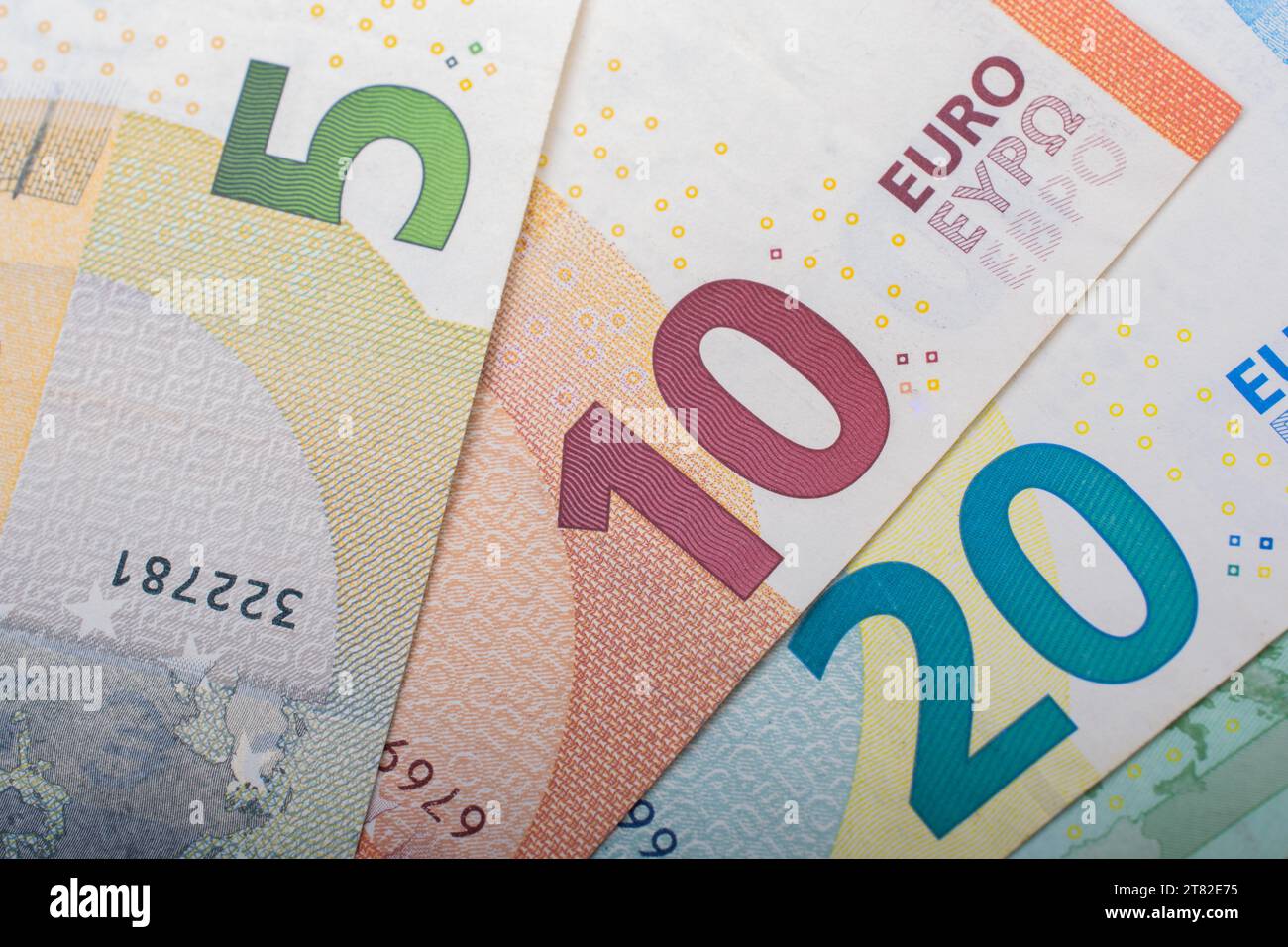 Financial background. Euro banknotes. Business, finance, investment, saving, corruption concept Stock Photo