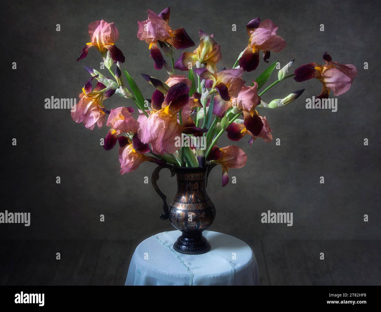 Still life with bouquet of flowers Stock Photo - Alamy