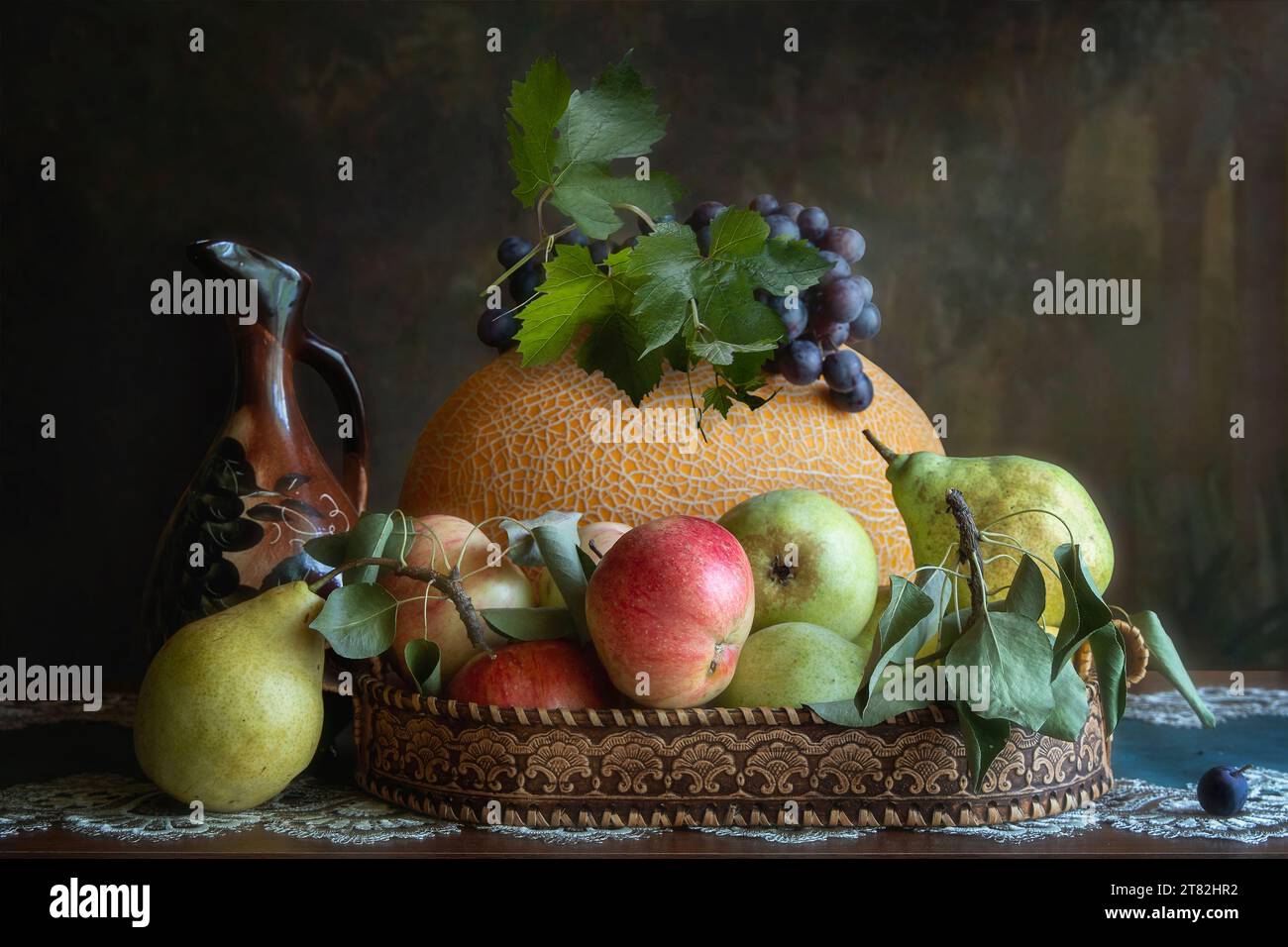 Still life with fruits and vegetables Stock Photo - Alamy