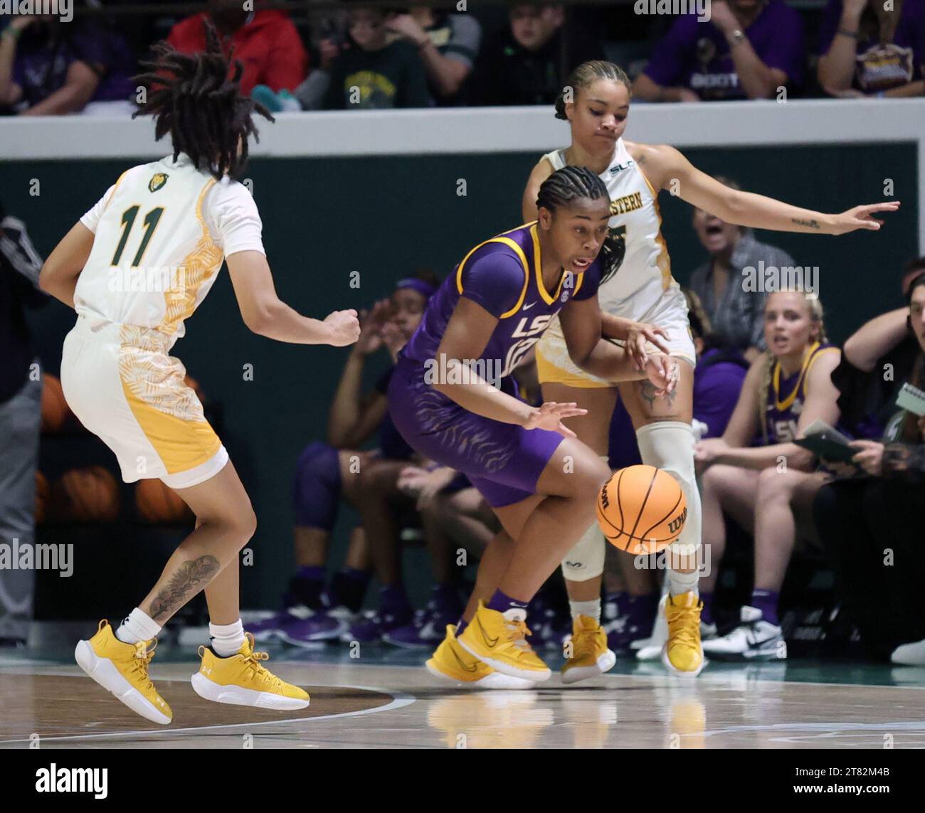 Hammond, USA. 17th Nov, 2023. LSU Lady Tigers guard Mikaylah Williams ...