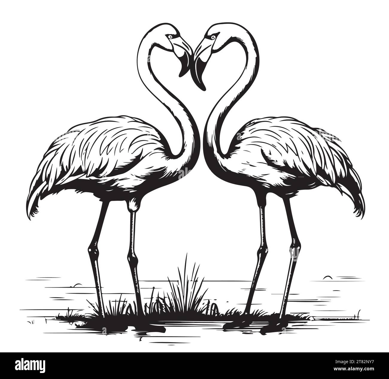 Flamingo continuous one line art drawing 8018354 Vector Art at Vecteezy