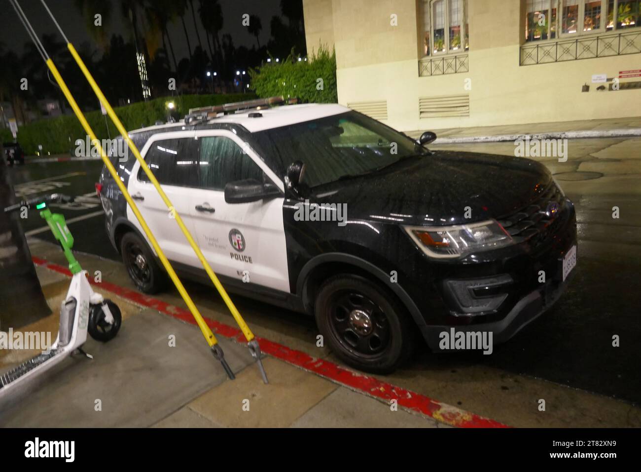 Los Angeles, California, USA 15th November 2023 LAPD Car at Universal ...