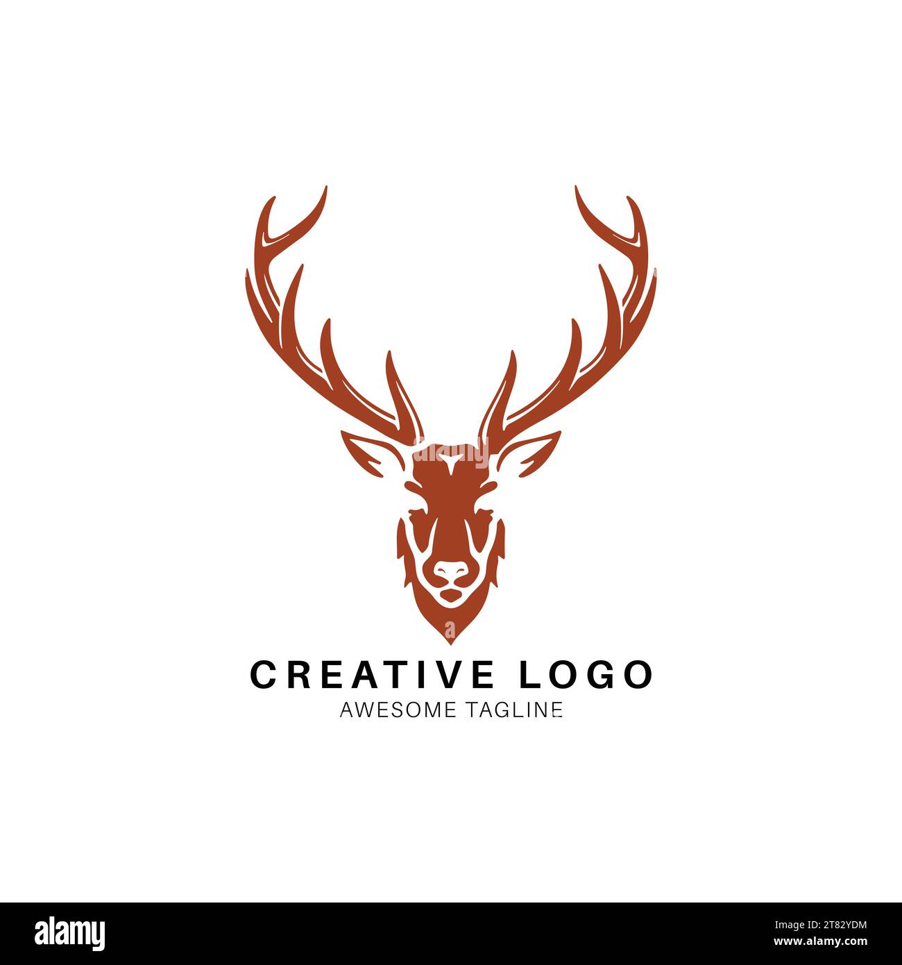 Deer head logo icon Stock Vector Image & Art Alamy
