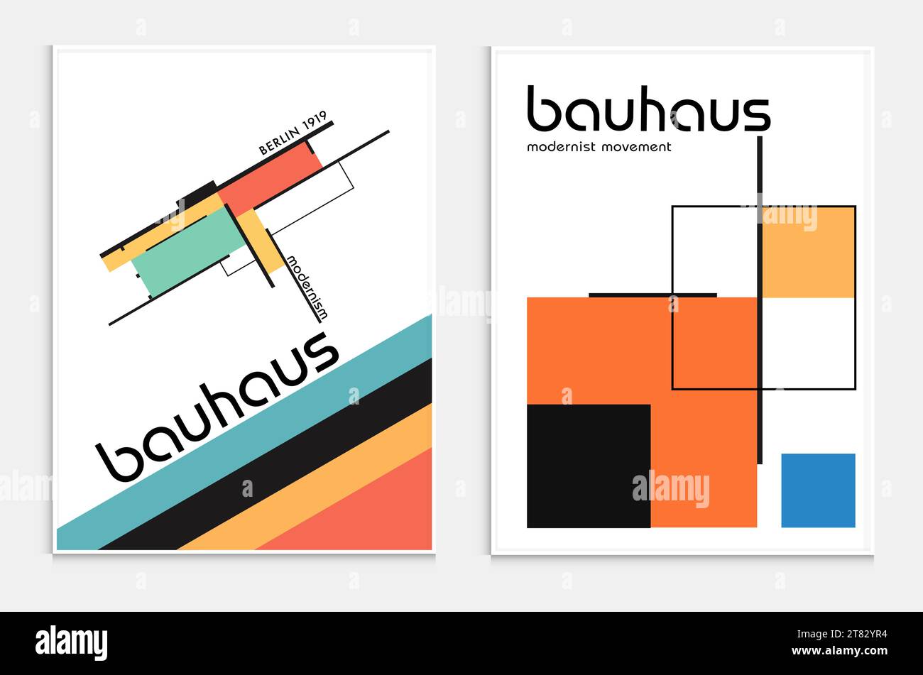 Contains Abstract Art Set in bauhaus style, Decorative Modern Art, Vector illustration poster. Prints, Gallery Wall Art Set, Office Wall Art, Stock Vector