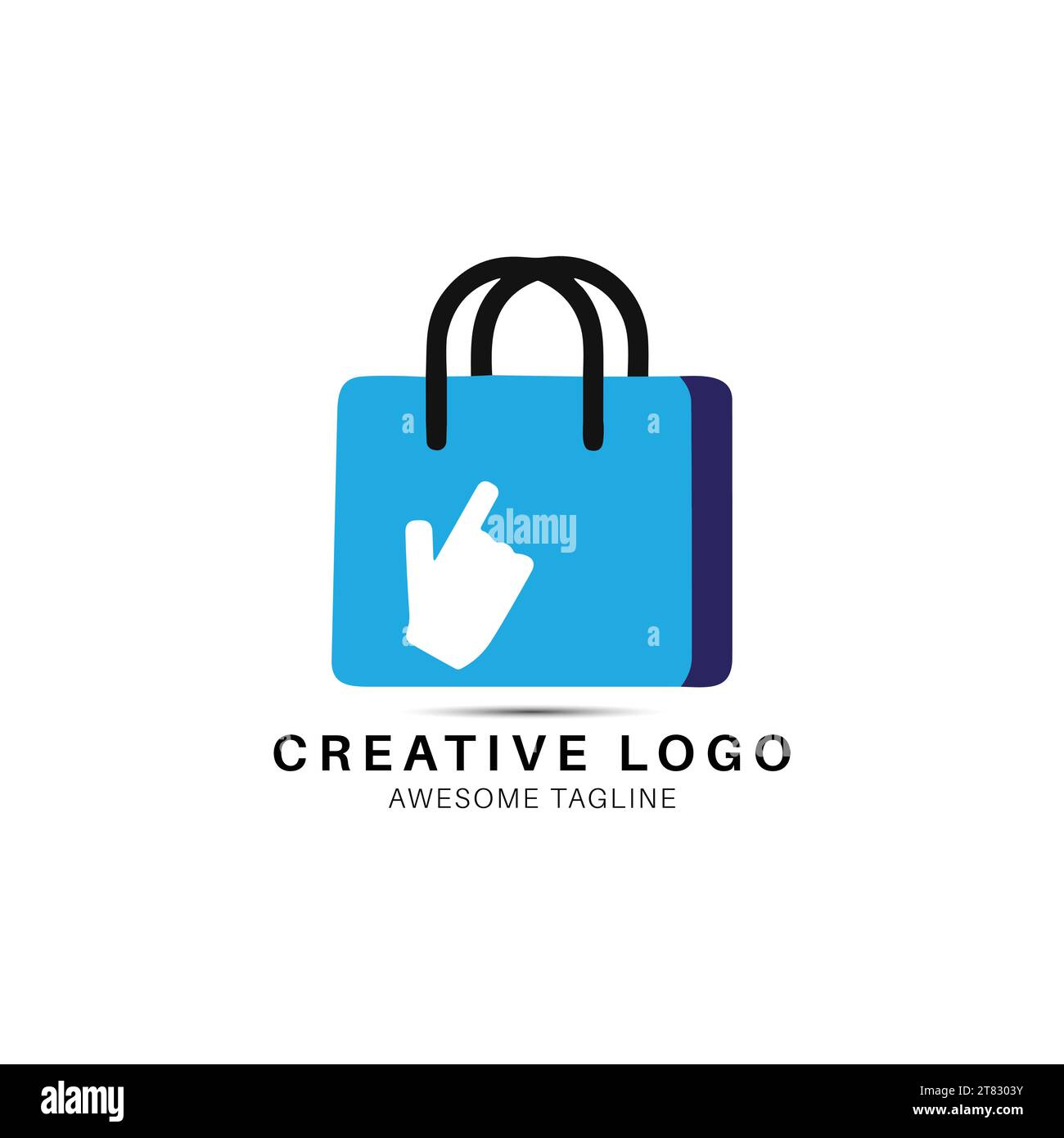 Creative shopping bag logo design icon Stock Vector Image & Art Alamy