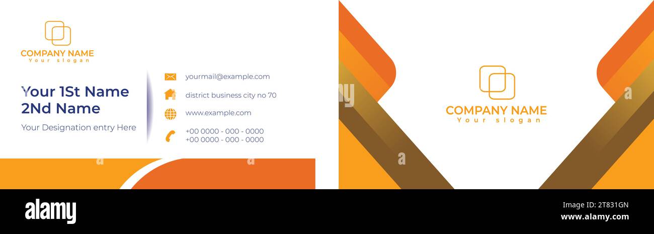 Vector Business card Design Template Stock Vector