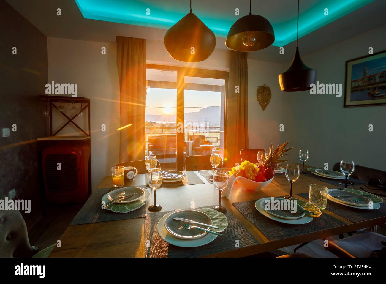 The interior design of a modern living room in sunlight Stock Photo - Alamy