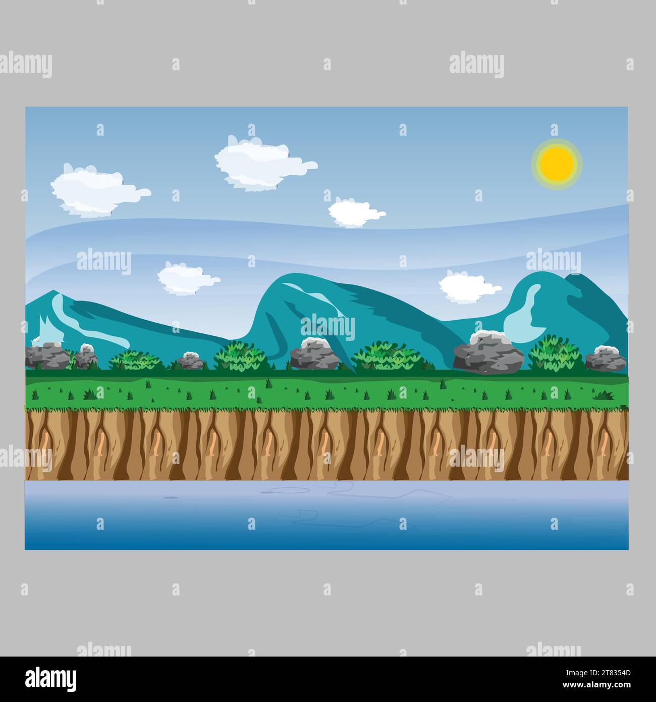 Illustration for Game Background Stock Vector