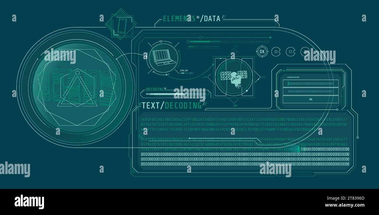Hud interface design decoding Stock Vector Images - Alamy