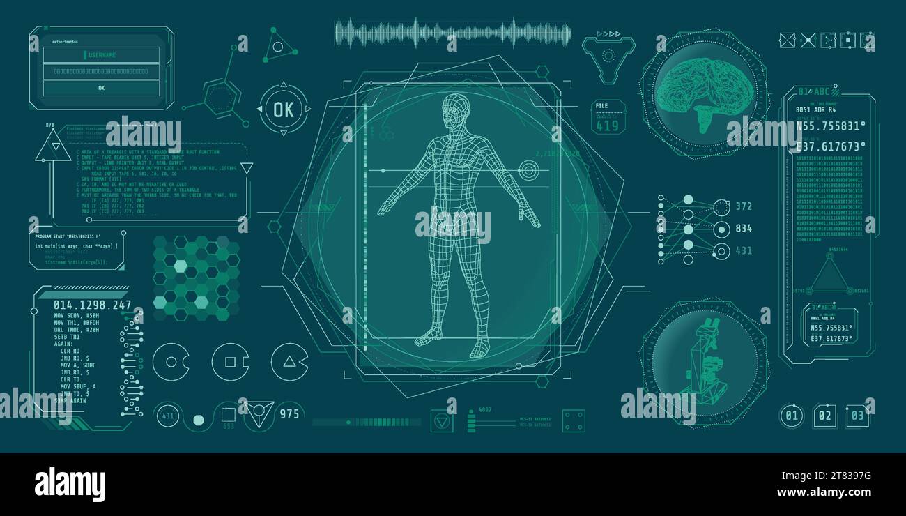 HUD interface design for decoding big data Stock Vector Image & Art - Alamy