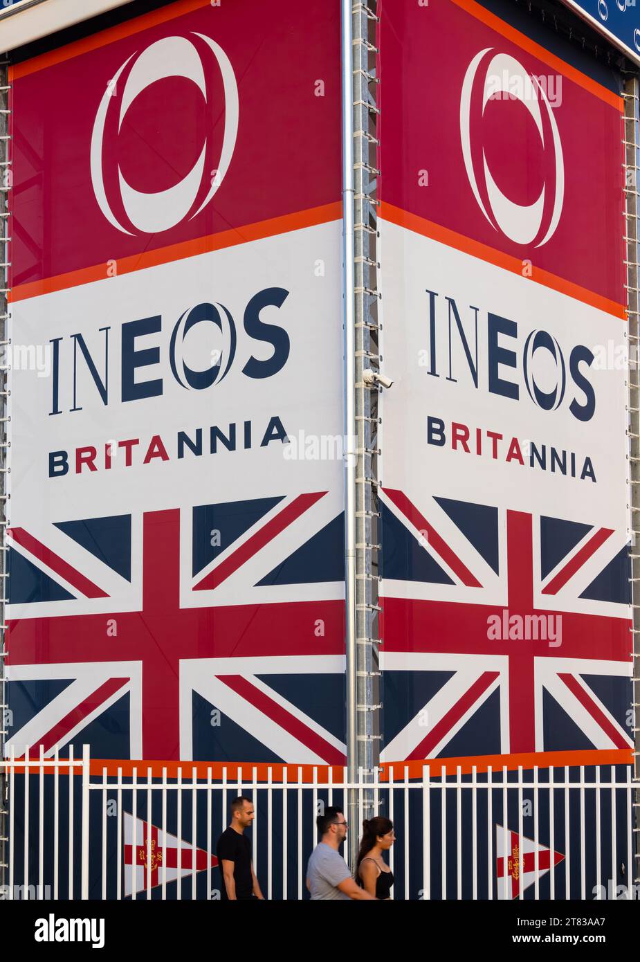 Barcelona, Spain - October 7, 2023: Ineos Brittania is a racing team that begins sailing operations in Barcelona Stock Photo