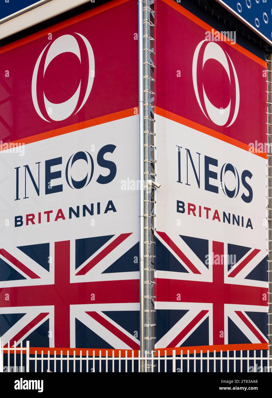 Barcelona, Spain - October 7, 2023: Ineos Brittania is a racing team that begins sailing operations in Barcelona Stock Photo