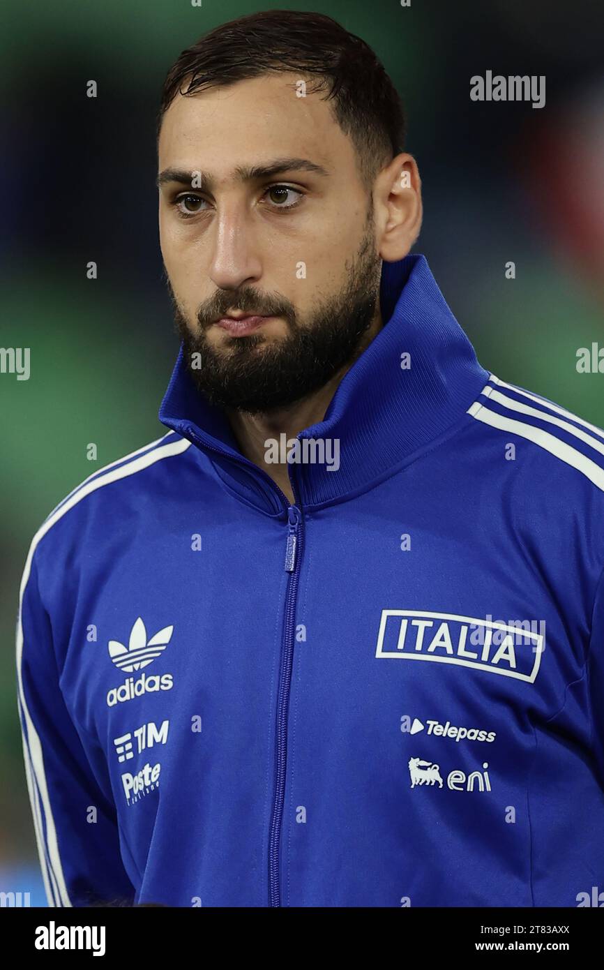 Gianluigi Donnarumma of Italy looks during the Euro 2025 Qualifier