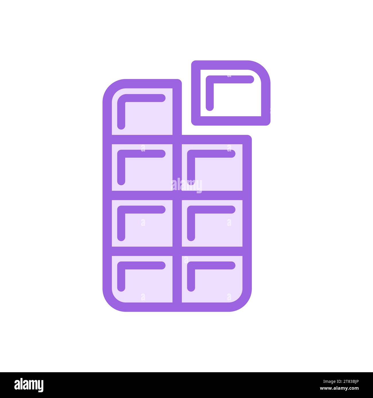 chocolate line icon in two colors isolated Stock Vector