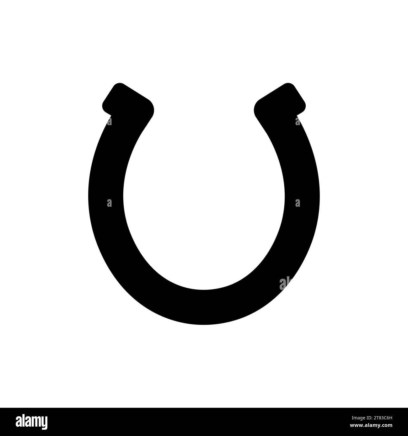 Horseshoe vector icon silhouette lucky design. Horse shoe western