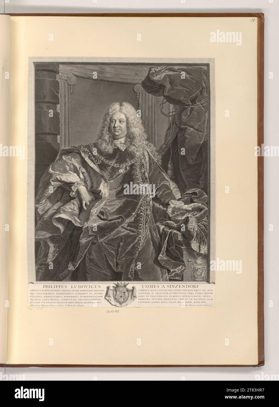 Claude Drevet (Engraver) Porträt Philip Louis Comes from Sinzendorf