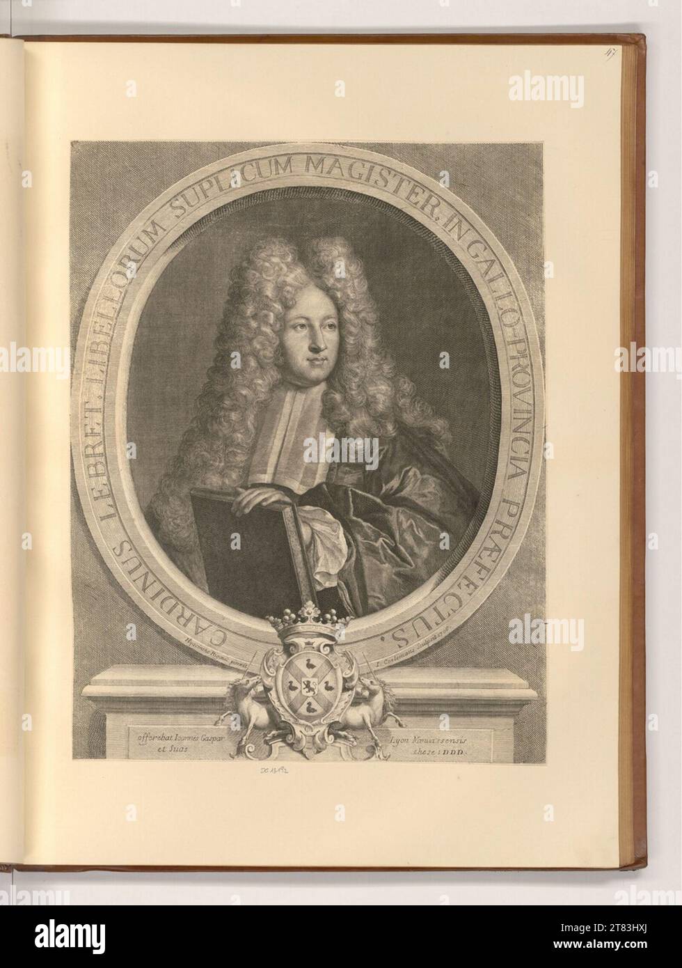 Jacob Coelemans (Engraver) Portrait cardin LeBret. Copper engraving