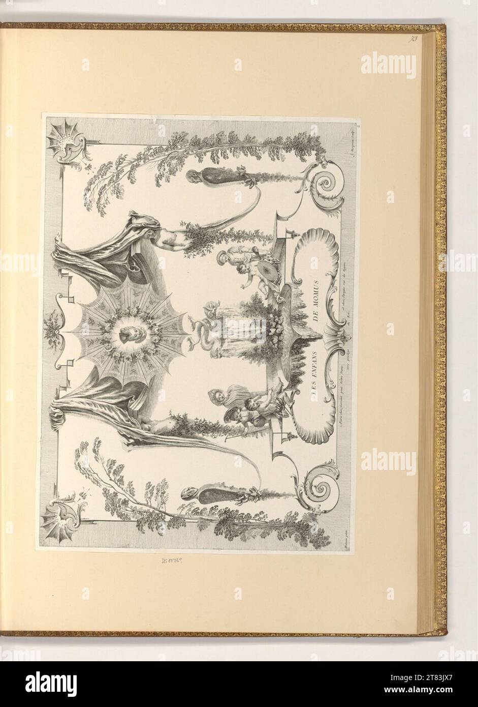 Jean Moyreau (Engraver) The children of Momus. etching 1729 , 1729 Stock Photo