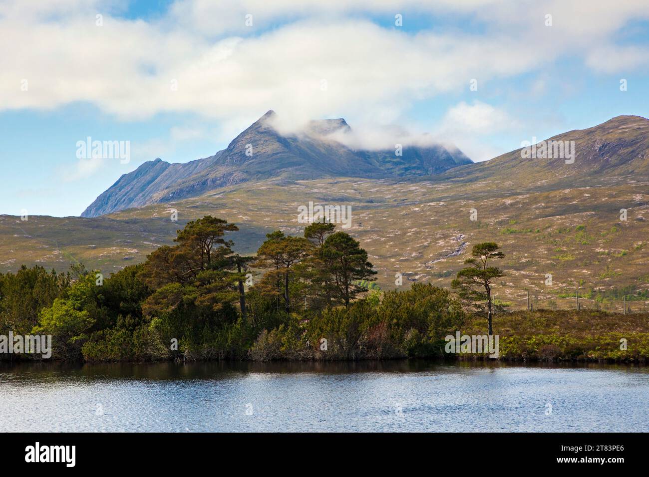 Ben More Coigach from Loch Cul Dromannan, Ross and Cromarty, Scottish Highlands, UK Stock Photo