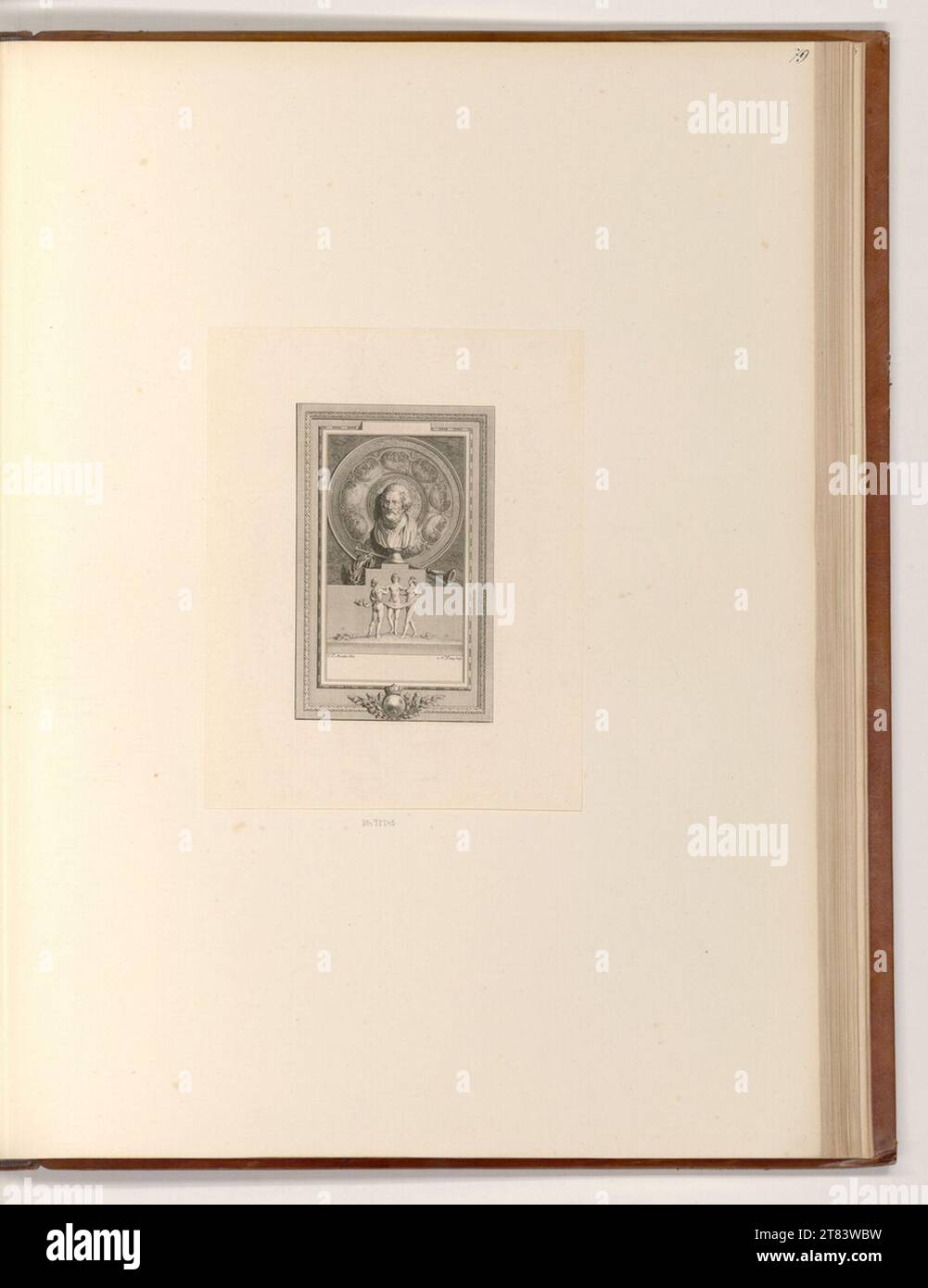Nicolas Ponce (Engraver) Frontispiz. etching 1786 , 1786 Stock Photo