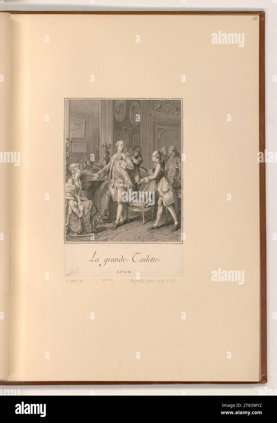 Antoine Louis (Engraver) The large toilet. Etching, copper