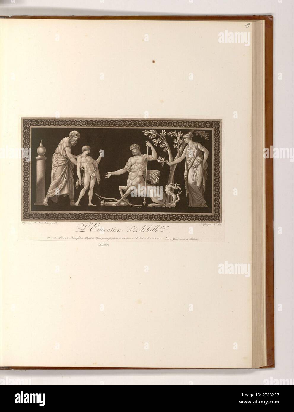 Thomas Ryder (Engraver) L'Education d'Achille. Dotier manner, etching 1766-1810 , 1766/1810 Stock Photo