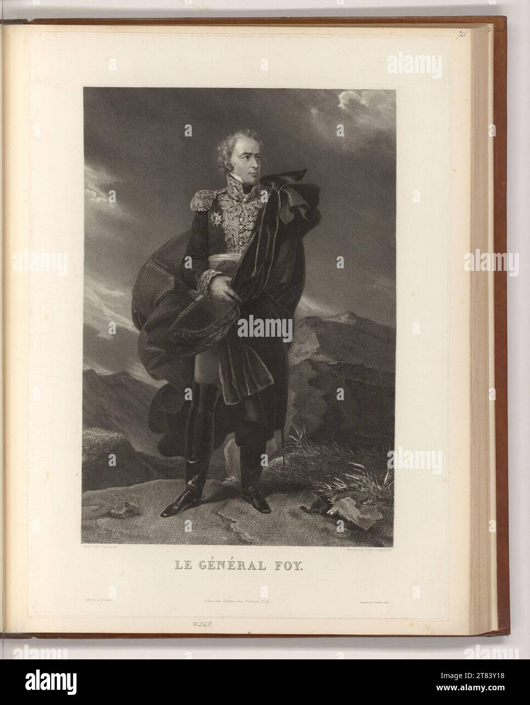 Tony Johannot (Engraver) Portrait Maximilien foy. Copper engraving, etching 1823-1852 , 1823/1852 Stock Photo