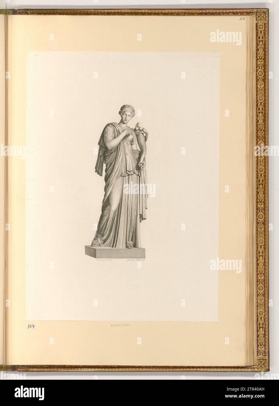 Abraham Girardet (Engraver) Demeter. Copper engraving, etching around