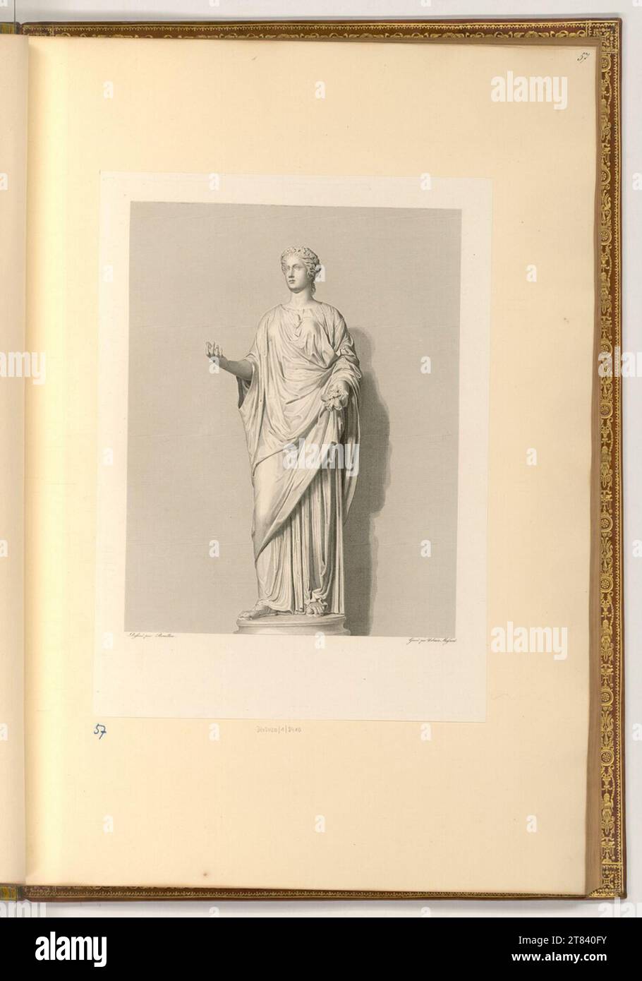 Jean-Baptiste Raphaël-Urbain Massard (Engraver) Ancient female statue ...