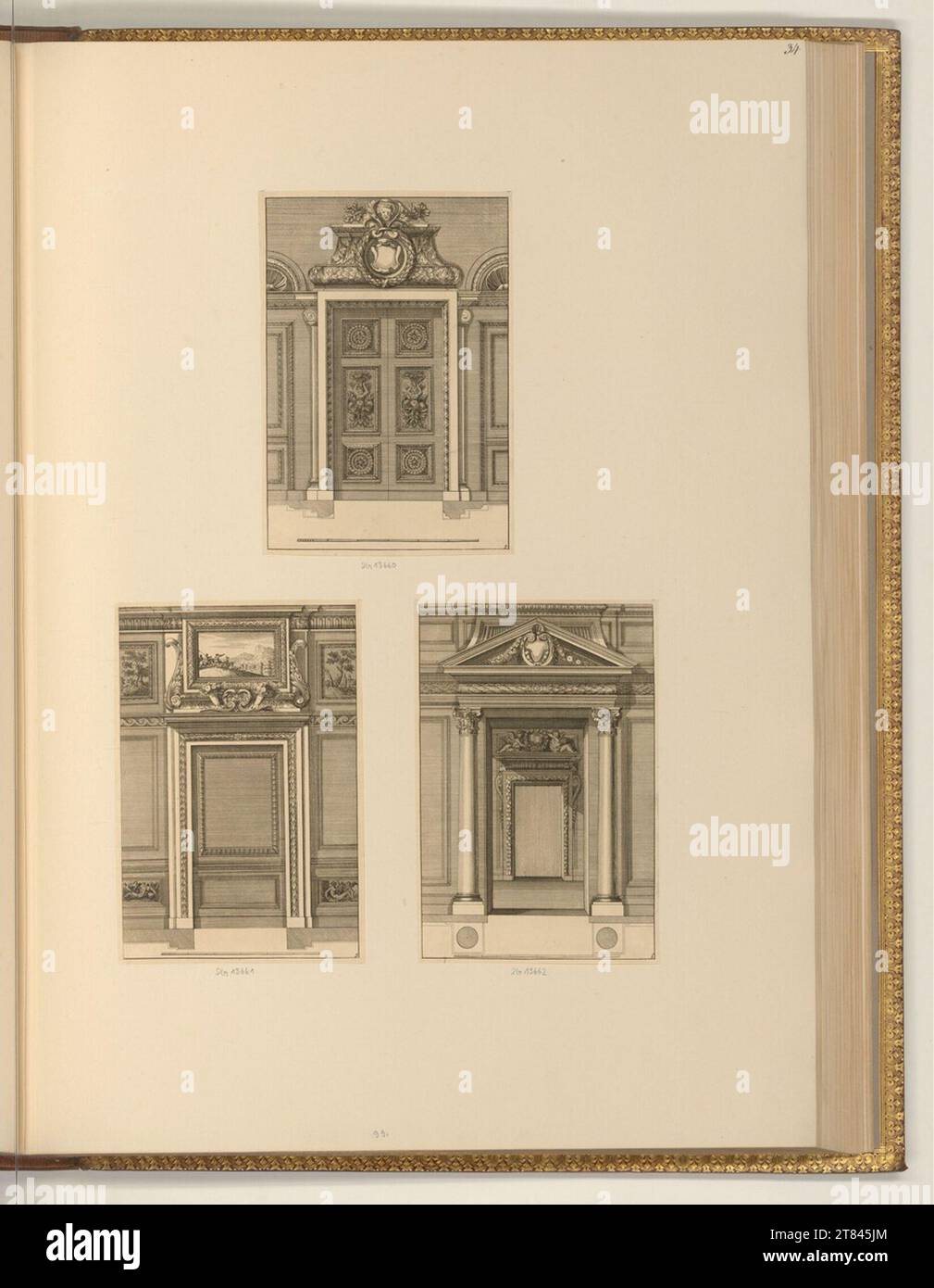 Jean Le Pautre (Ausführende r Künstler in) Doors and portals. etching 1625-1682 , 1625/1682 Stock Photo