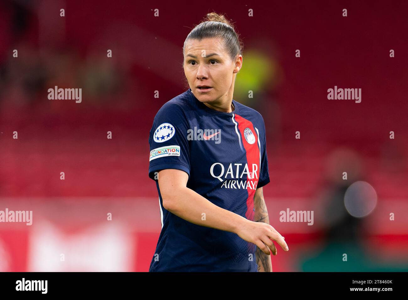 Amsterdam, Netherlands. 15th Nov, 2023. AMSTERDAM, NETHERLANDS - NOVEMBER 15: Ramona Bachmann of Paris Saint-Germain during the Group C - UEFA Women's Champions League 2023/24 match between AFC Ajax and Paris Saint-Germain at the Johan Cruijff Arena on November 15, 2023 in Amsterdam, Netherlands. (Photo by Joris Verwijst/Orange Pictures) Credit: Orange Pics BV/Alamy Live News Stock Photo