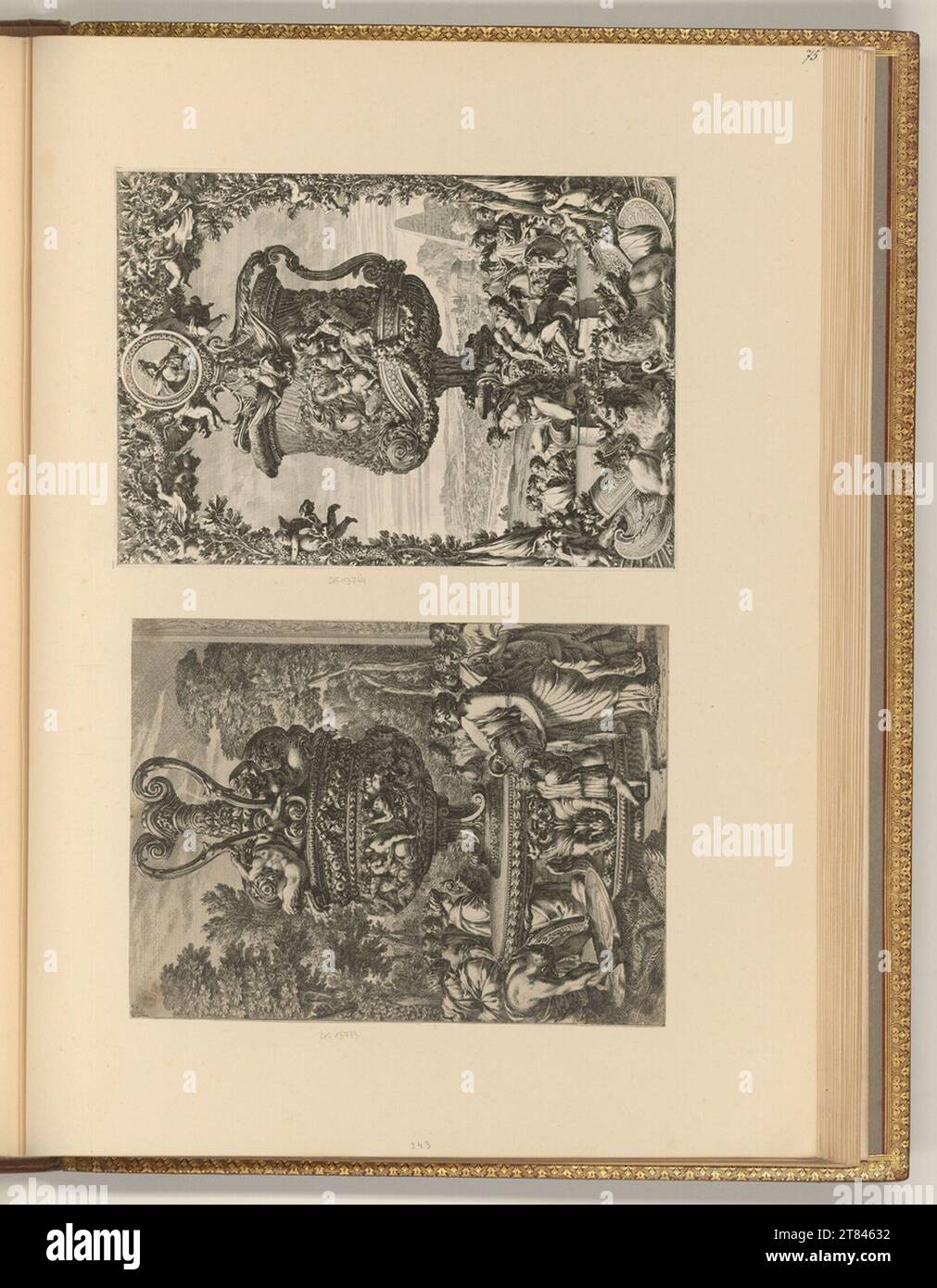 Jean Le Pautre (Ausführende r Künstler in) Vasen (Ornamentstich). etching 1625-1682 , 1625/1682 Stock Photo