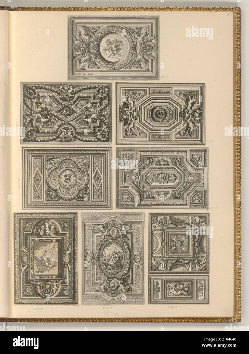 Jean Le Pautre (Ausführende r Künstler in) Ceiling decoration. etching 1625-1682 , 1625/1682 Stock Photo