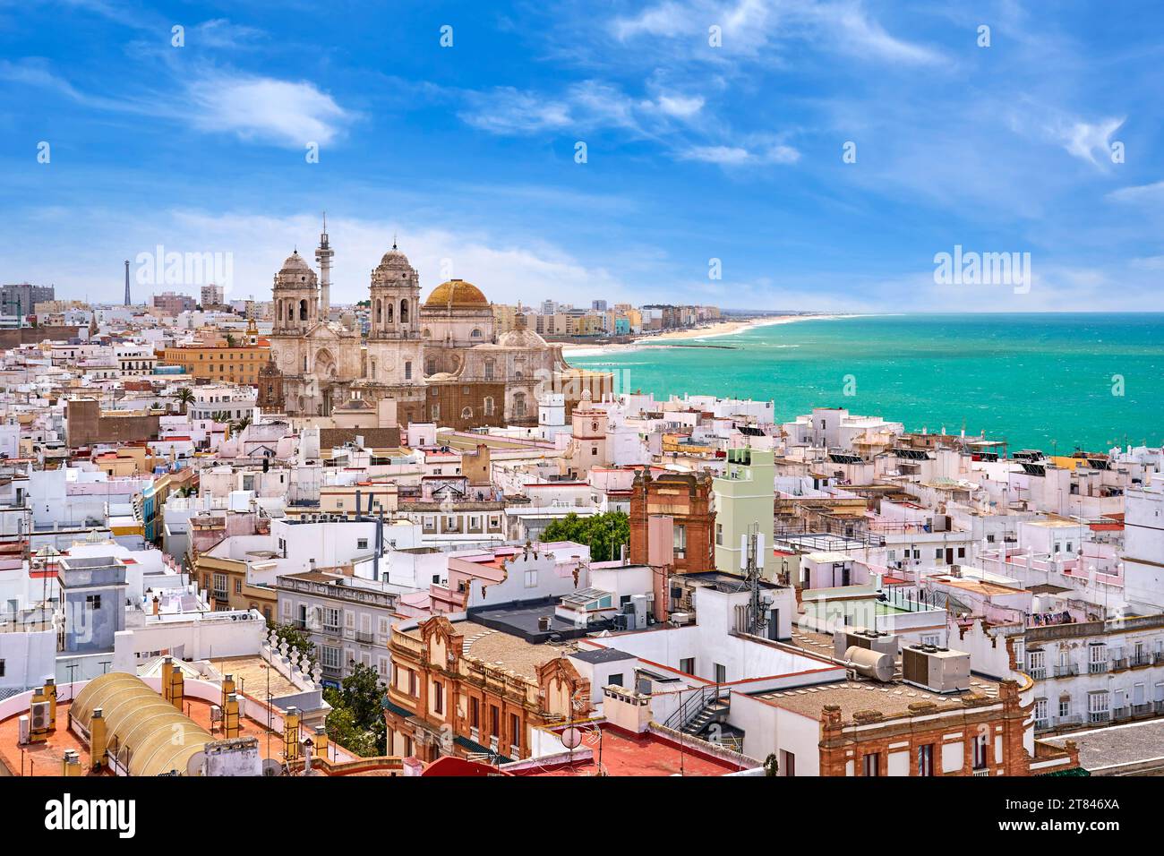 Aerial view of Cadiz, Andalusia, Spain Stock Photo