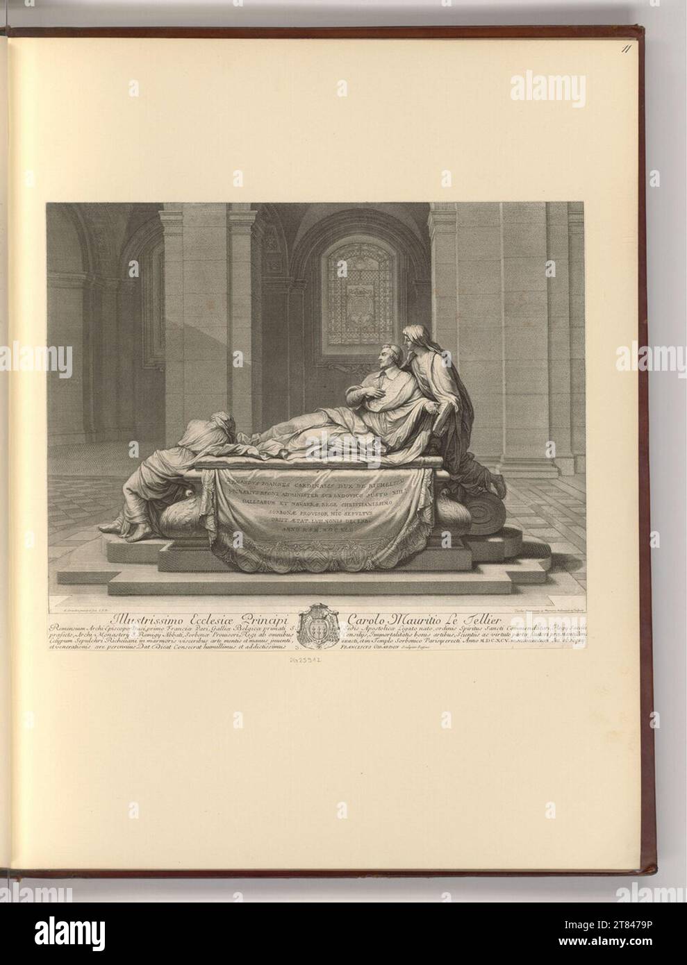 Church of the sorbonne tomb of cardinal richelieu hi-res stock