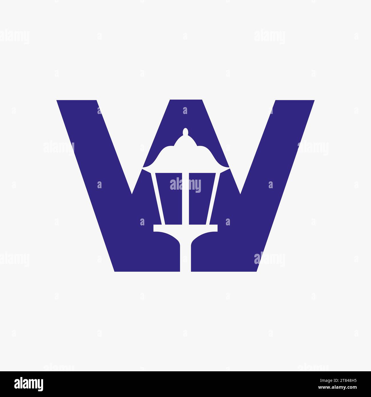 Letter W street light icon design template Stock Vector Image & Art - Alamy
