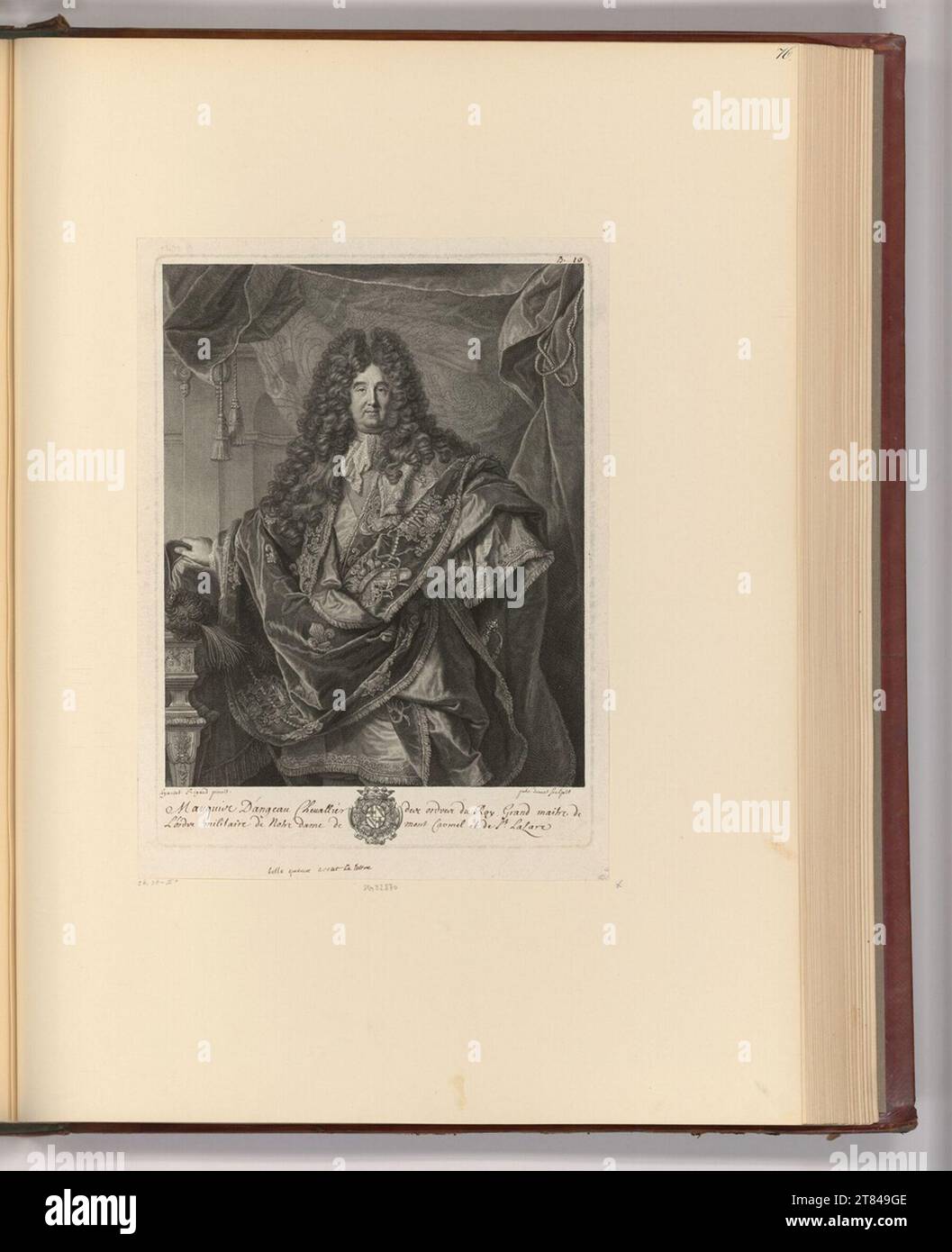 Pierre Drevet (Engraver) Porträt Philippe de Courcillon. Copper