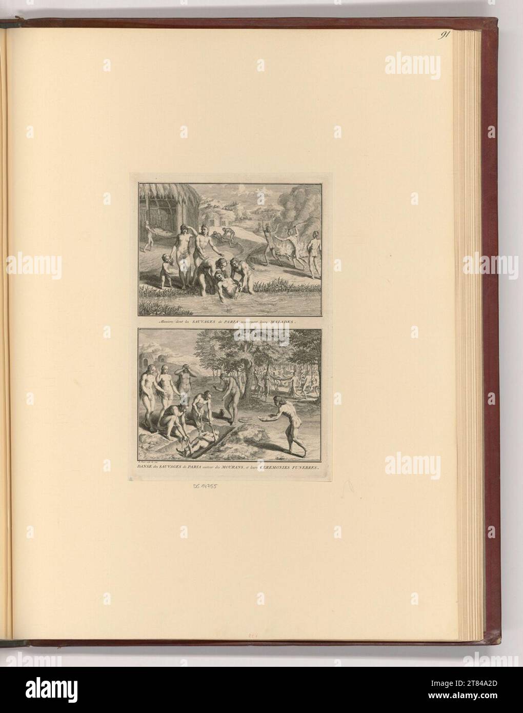 Bernard Picart (Engraver) Treatment of sick and death ritual with an ...