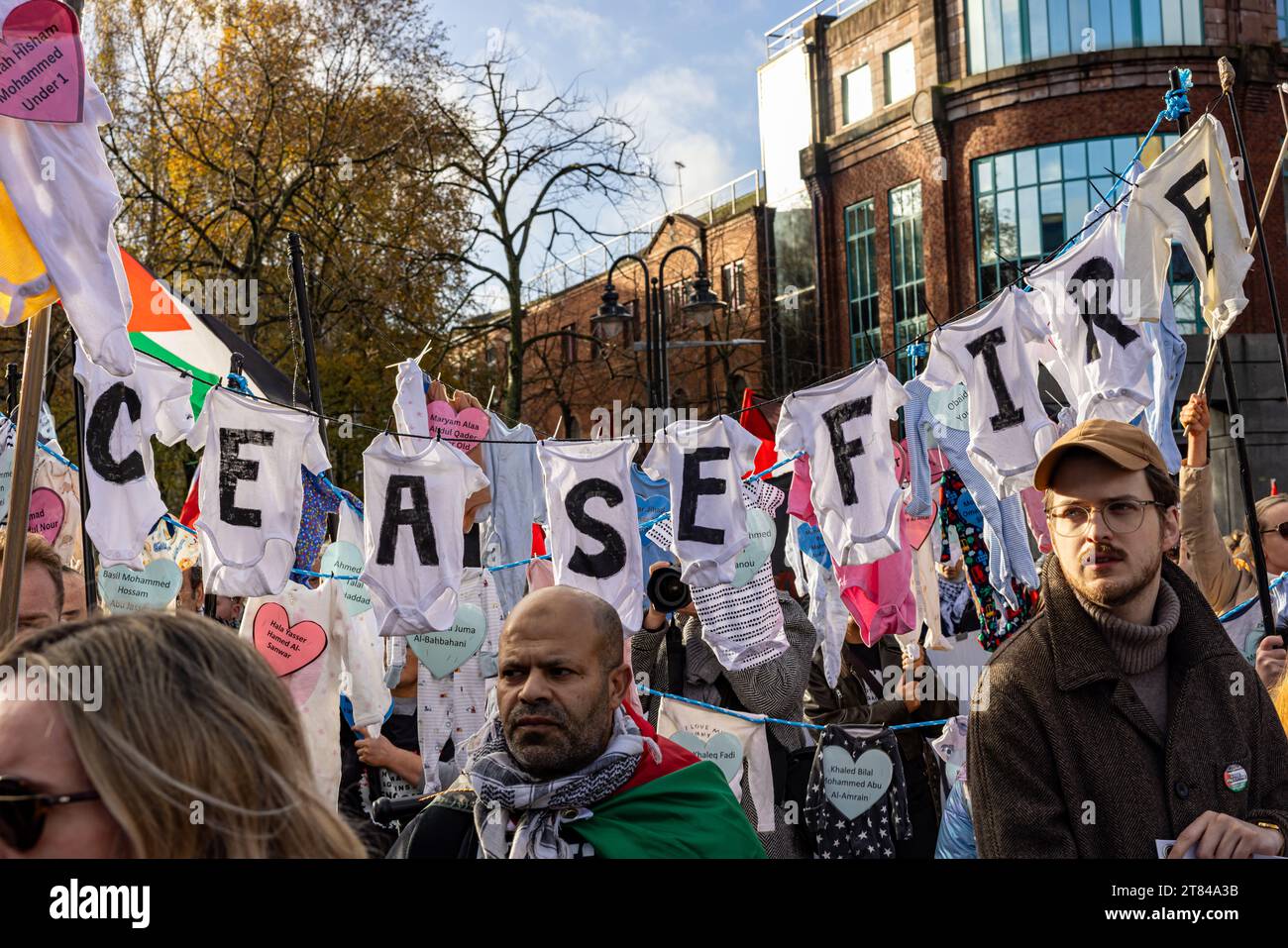 Belfast, UK. 18th Nov, 2023. Ireland-Palestine Solidarity Campaign