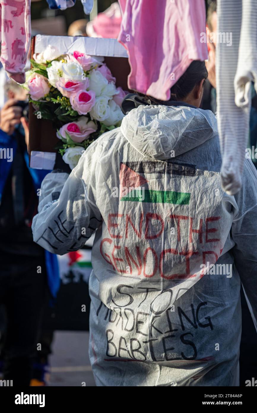 Belfast, UK. 18th Nov, 2023. Ireland-Palestine Solidarity Campaign