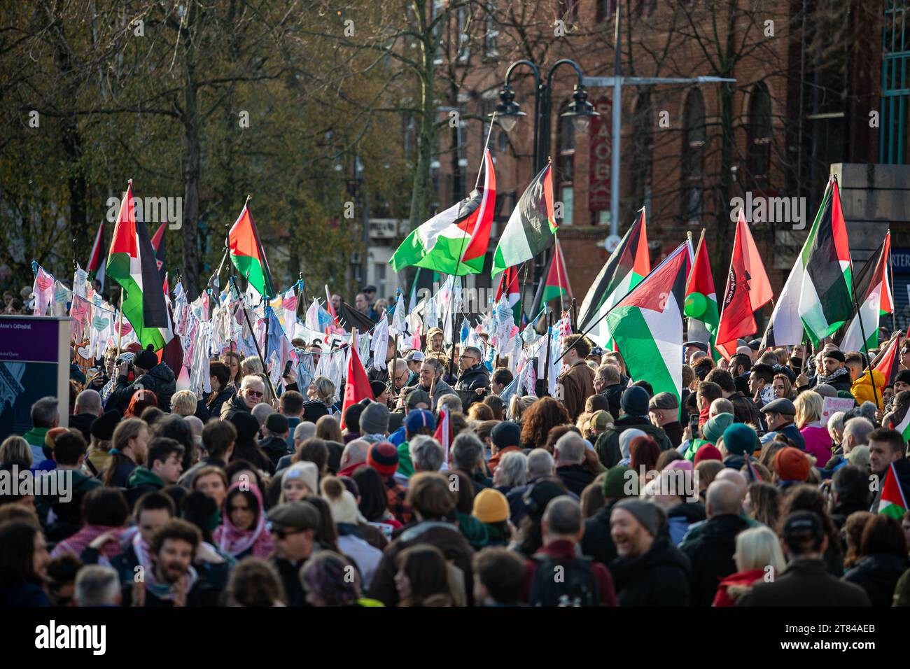 Belfast, UK. 18th Nov, 2023. Ireland-Palestine Solidarity Campaign