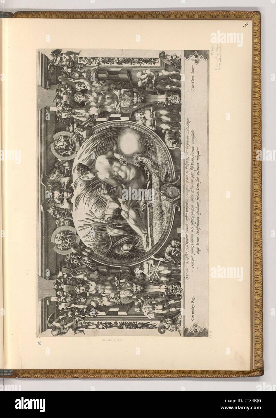 René Boyvin (Engraver) Nymphe von Fontainebleau. Copper engraving print 1540-1600 , 1540/1600 Stock Photo