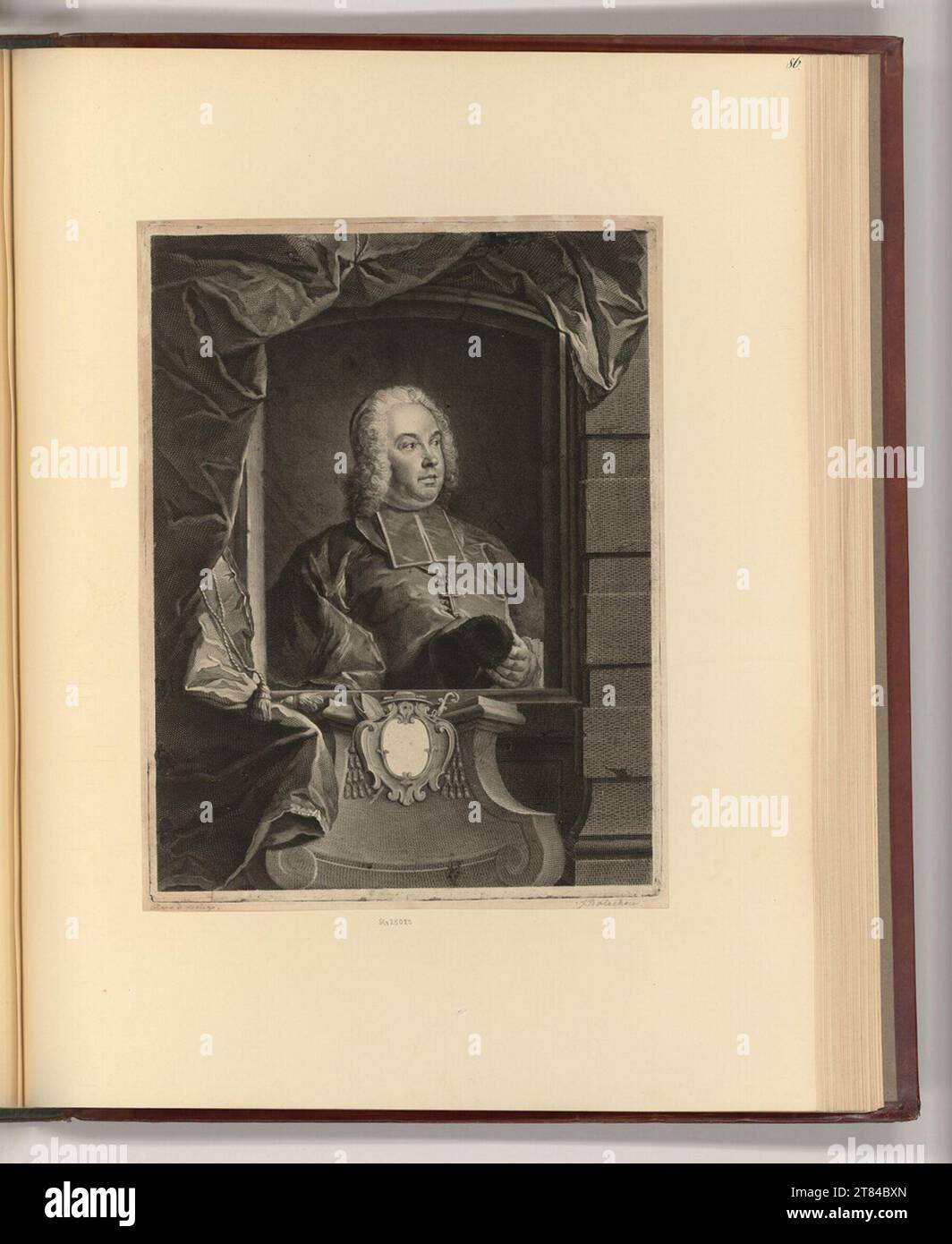 Jean Joseph Balechou (Engraver) Portrait of a cardinal. Copper