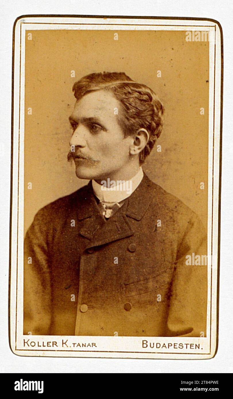 Károly Koller Men's portrait. Albuminpapier / Visitformat 1888 , 1888 Stock Photo