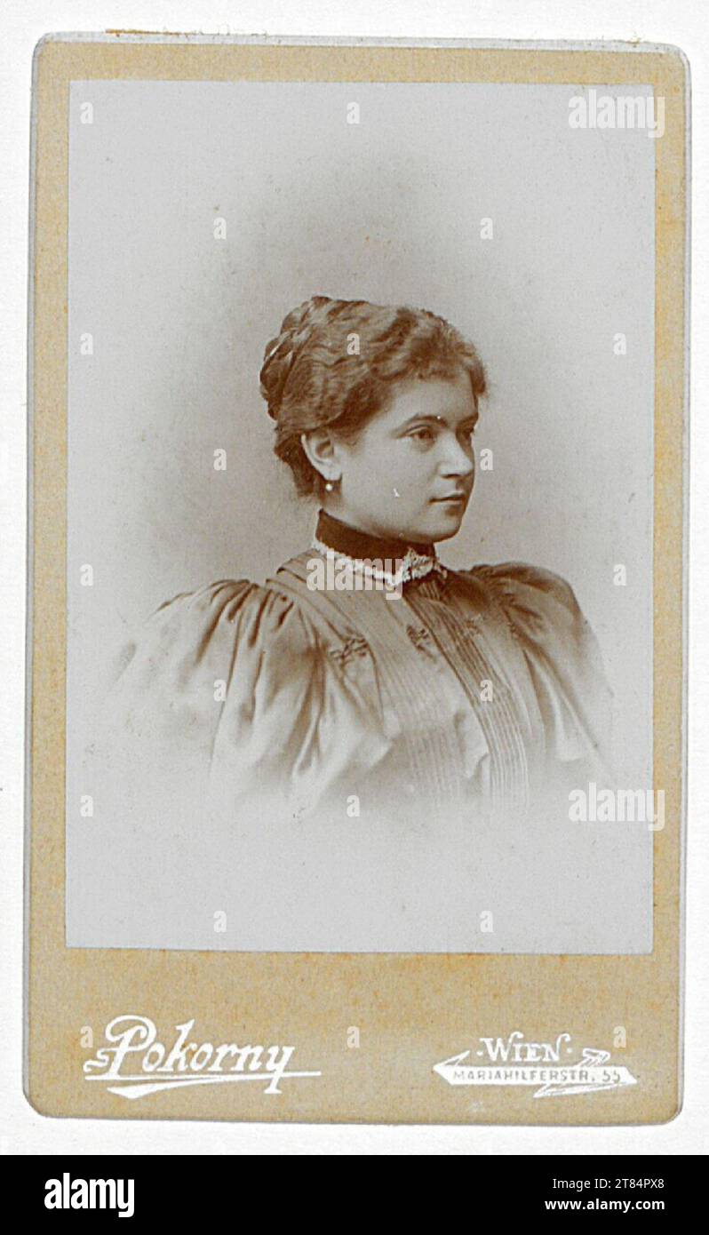 Rupert Pokorny Women's portrait. Kolodiumpapier / VisitFormat before 1900 Stock Photo