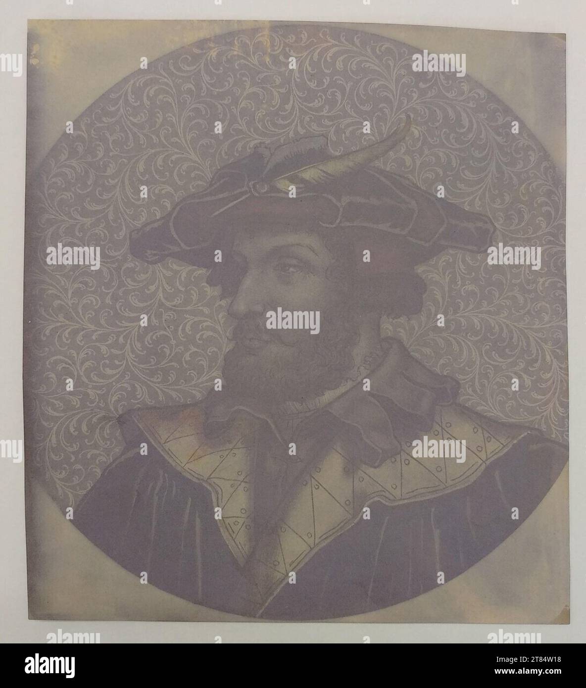 Karl Worel Copy of a portrait. Bleaching process (early color ...