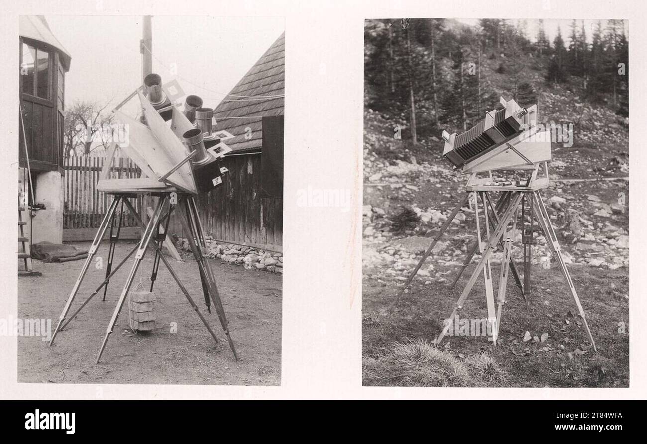 Karl Kostersitz Apparatus for absorbing stars; Special camera with an overwhelming extract. Matt collo dweller, on the box box before 1902 Stock Photo