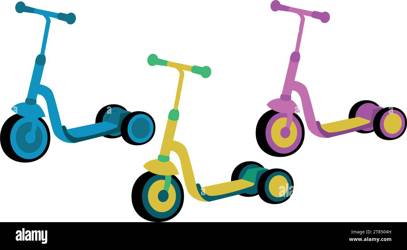 cute scooters in different colors Stock Vector Image & Art Alamy