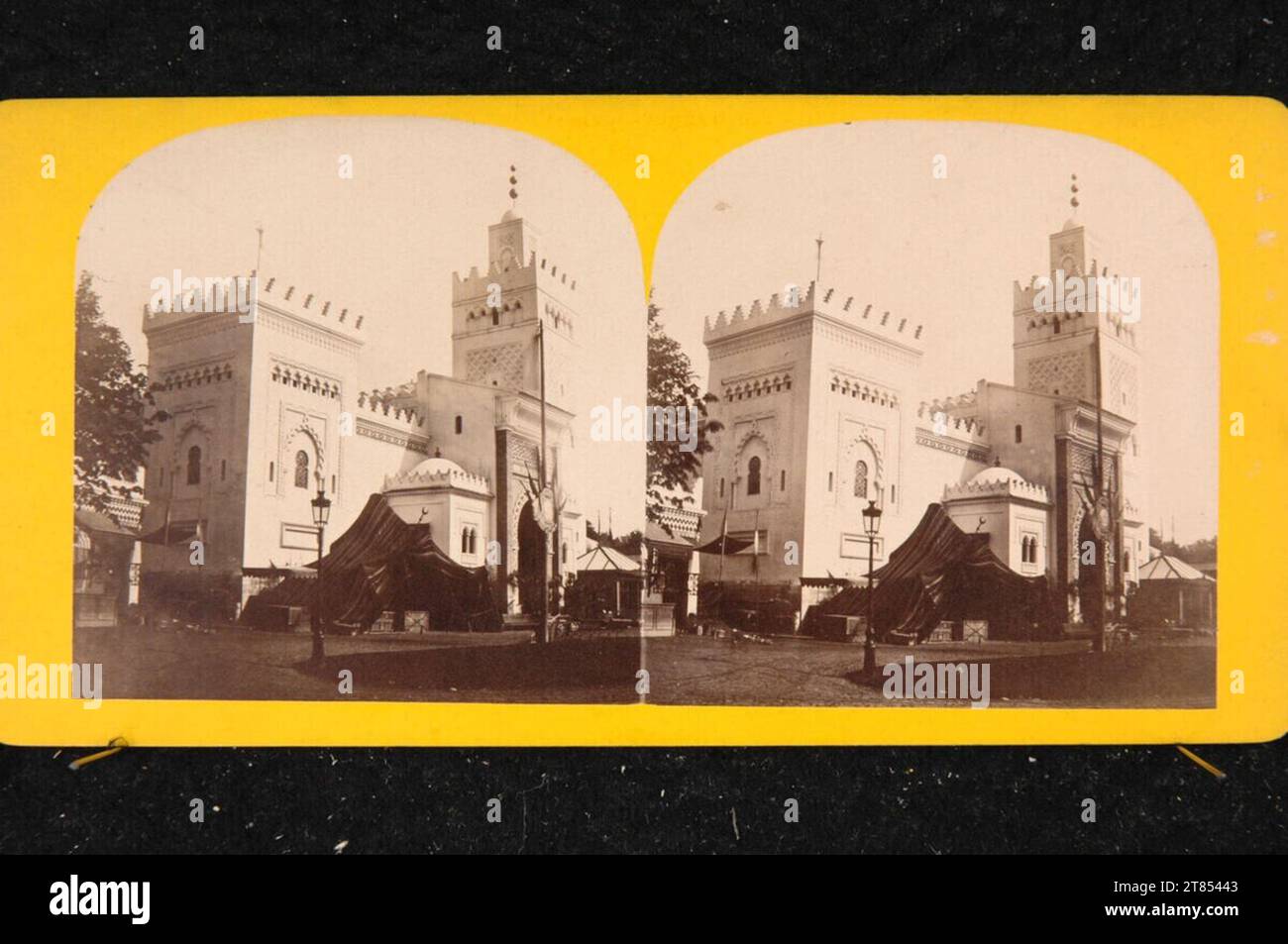 Anonym World exhibition in Paris 1878: Pavilion Algeria. Albumin paper, on the box box / stereo format 1878 , 1878 Stock Photo